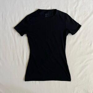 Intimissimi Stretch Short Sleeve Top | Black Supima Cotton Tee Size S